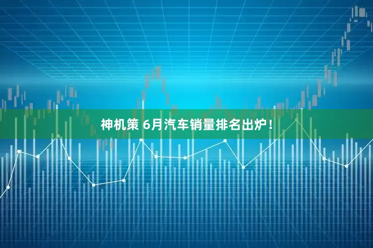 神机策 6月汽车销量排名出炉！