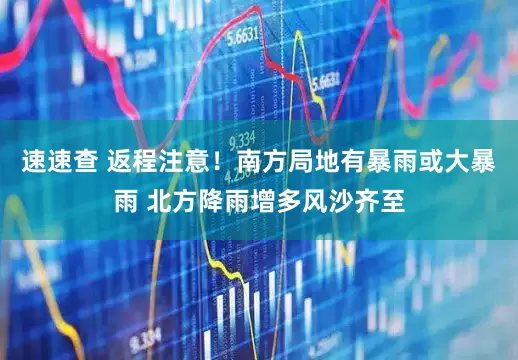 速速查 返程注意！南方局地有暴雨或大暴雨 北方降雨增多风沙齐至